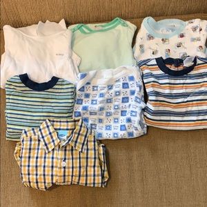 Boys baby clothing long sleeve onesies & shirt EUC